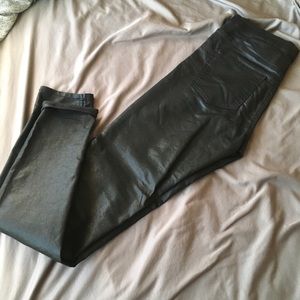 H&M Coated “leather” Pants